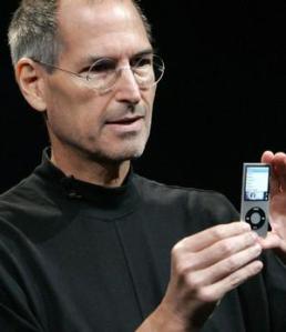 Apple CEO Steve Jobs at iPod launch last month.